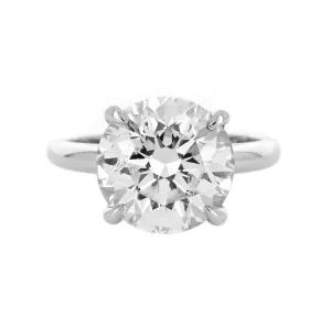 6.06ctw Cathedral Diamond Engagement Ring - White Gold