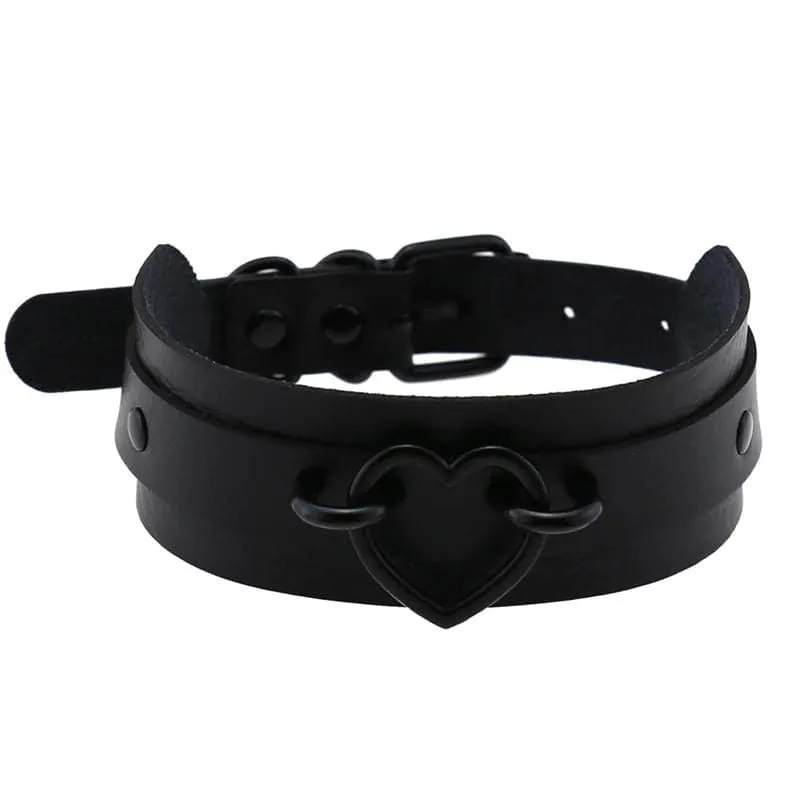 Black Heart Choker Necklace