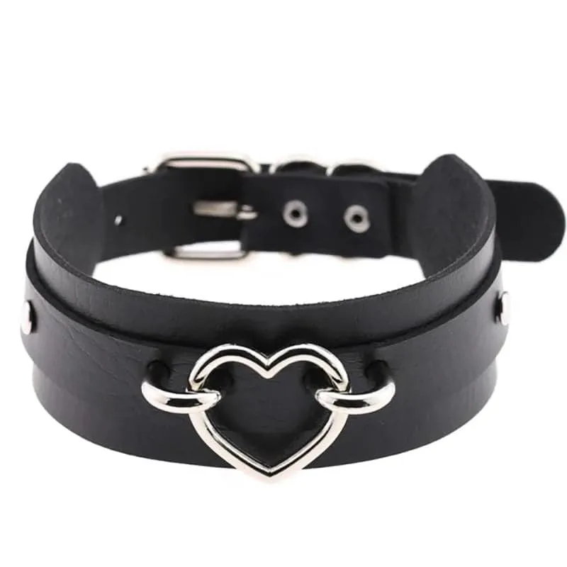 Black Heart Choker Necklace
