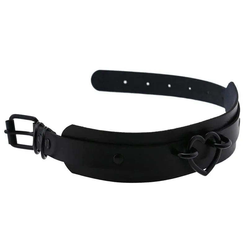 Black Heart Choker Necklace