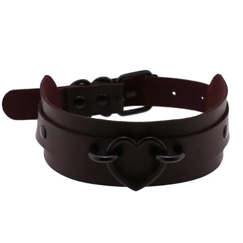 Black Heart Choker Necklace