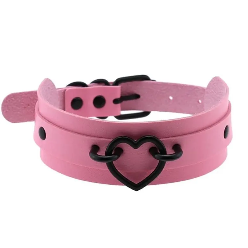 Black Heart Choker Necklace