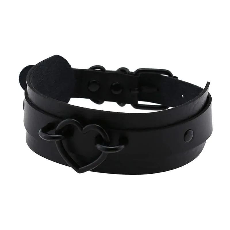 Black Heart Choker Necklace