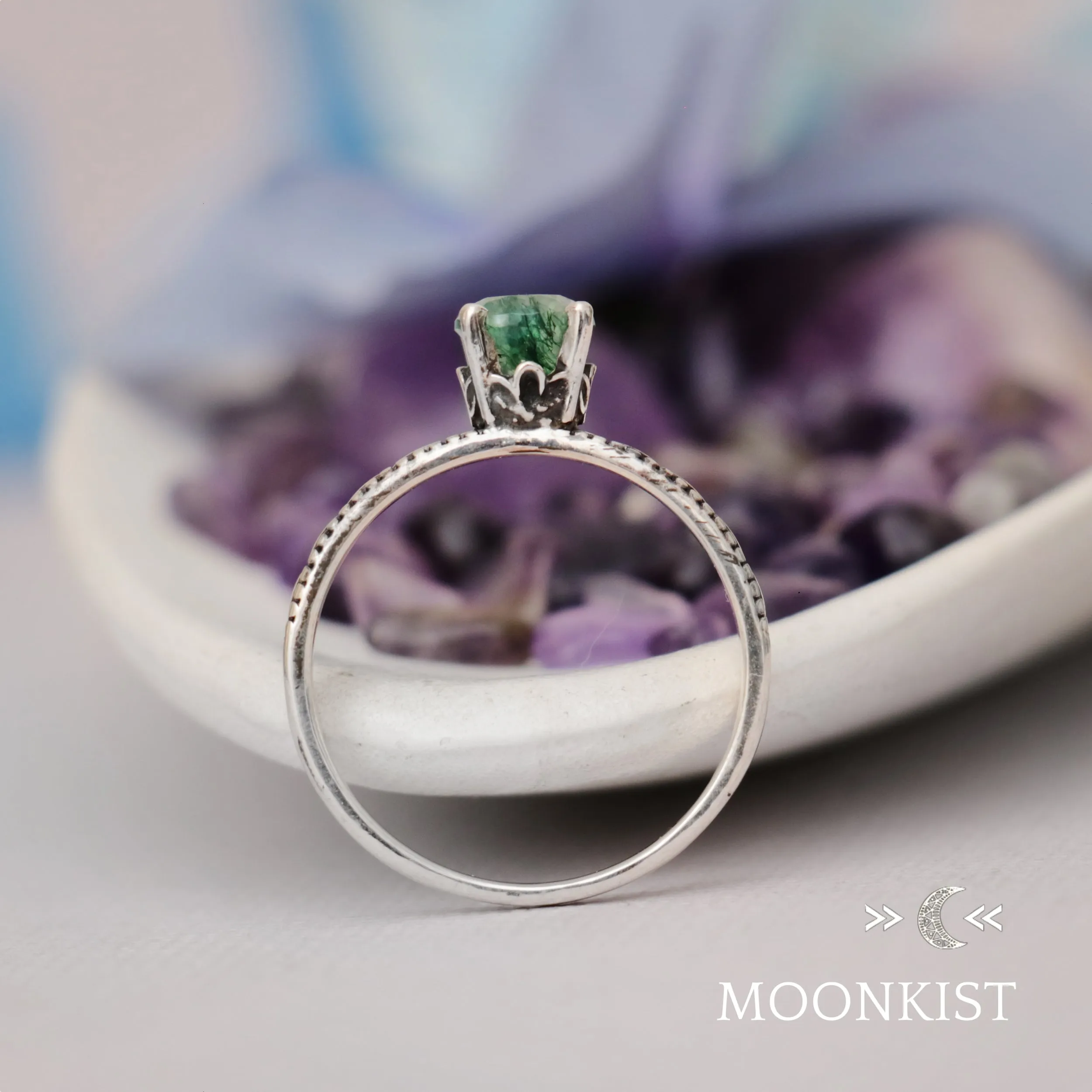 Nature inspired Leaf Engagement Ring | Moonkist Designs