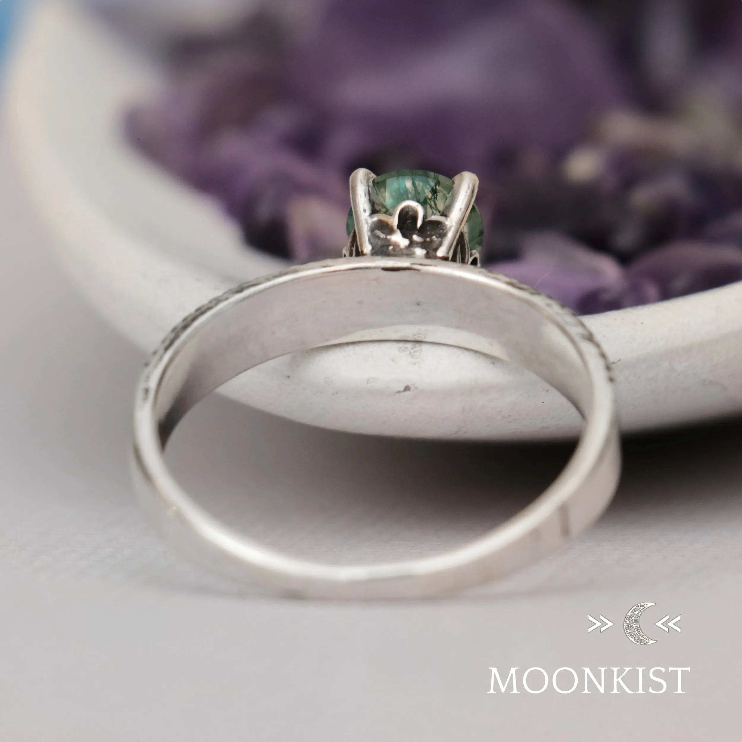 Nature inspired Leaf Engagement Ring | Moonkist Designs