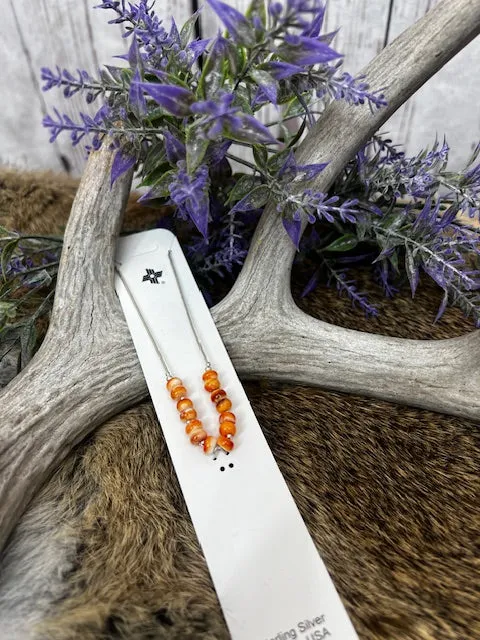 Orange Spiny Sterling Silver Choker