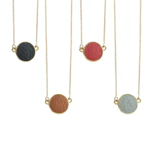 Pebble Grain Circle Necklace