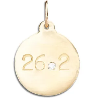 "26.2" Marathon Disk Charm With Diamond