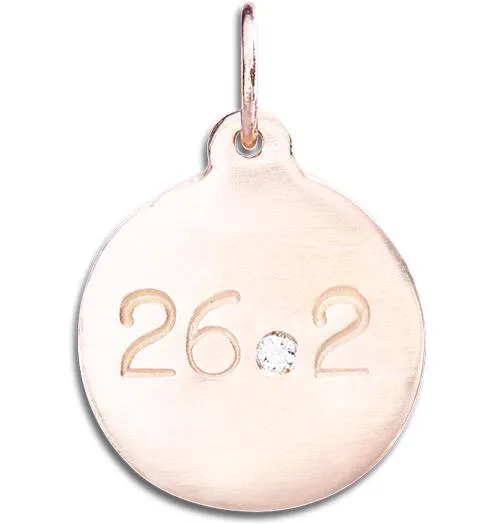 "26.2" Marathon Disk Charm With Diamond