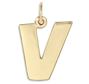 "V" Cutout Letter Charm