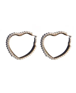 Real Heart Hoop Earring