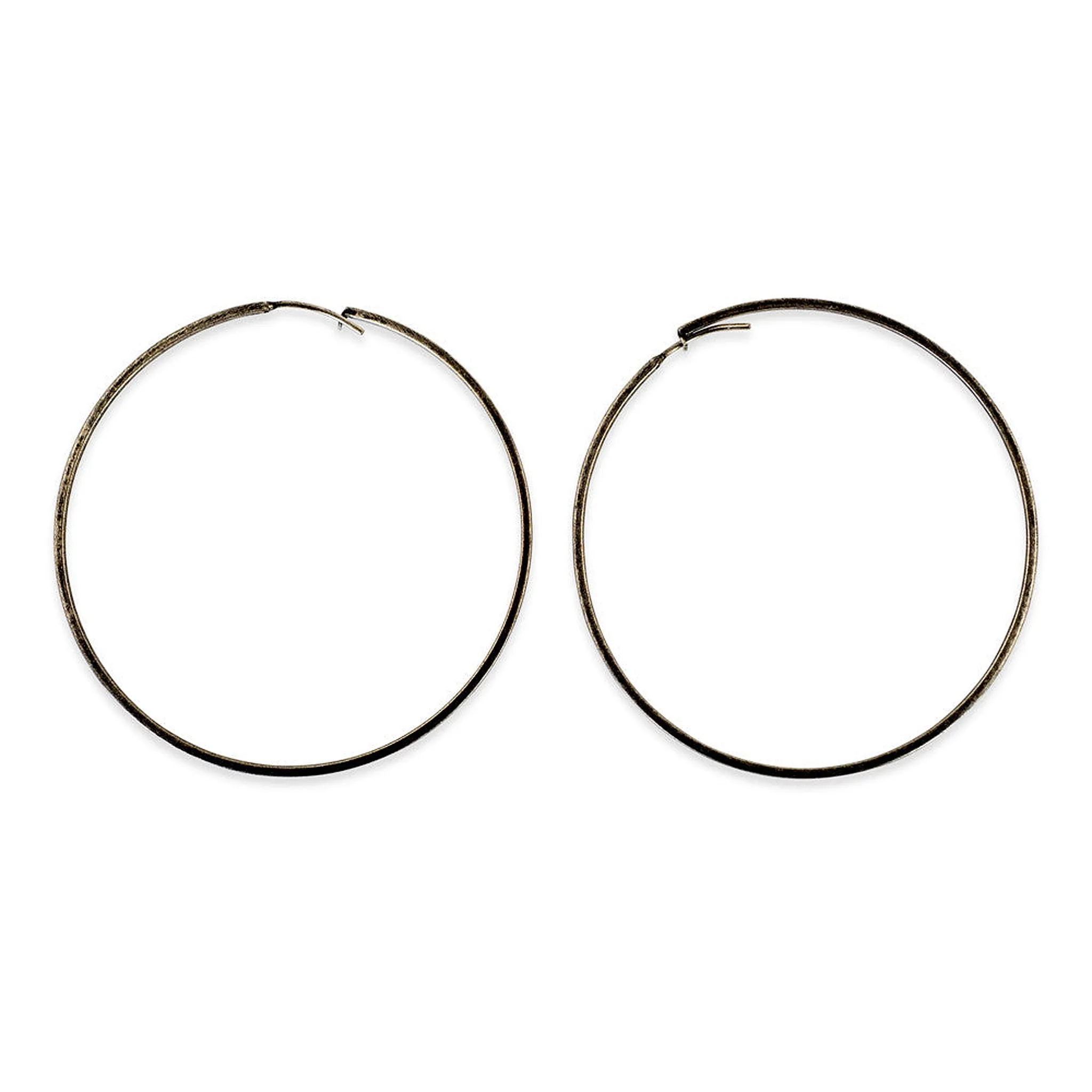 Sheila Fajl Lisa Featherweight Hoop Earrings in Polished Gunmetal