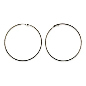 Sheila Fajl Lisa Featherweight Hoop Earrings in Polished Gunmetal