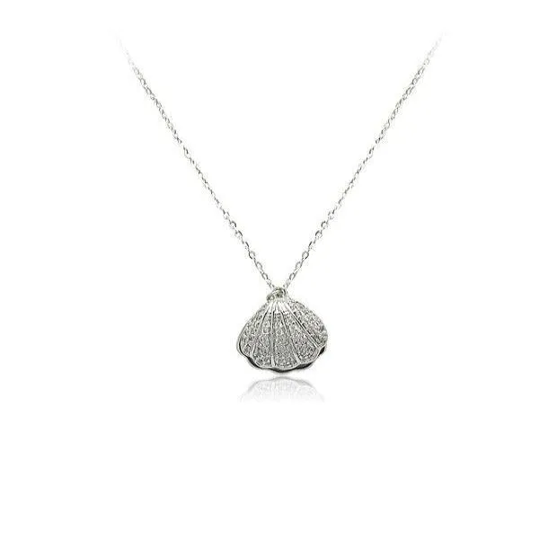 Shell Cubic Zirconia Necklace
