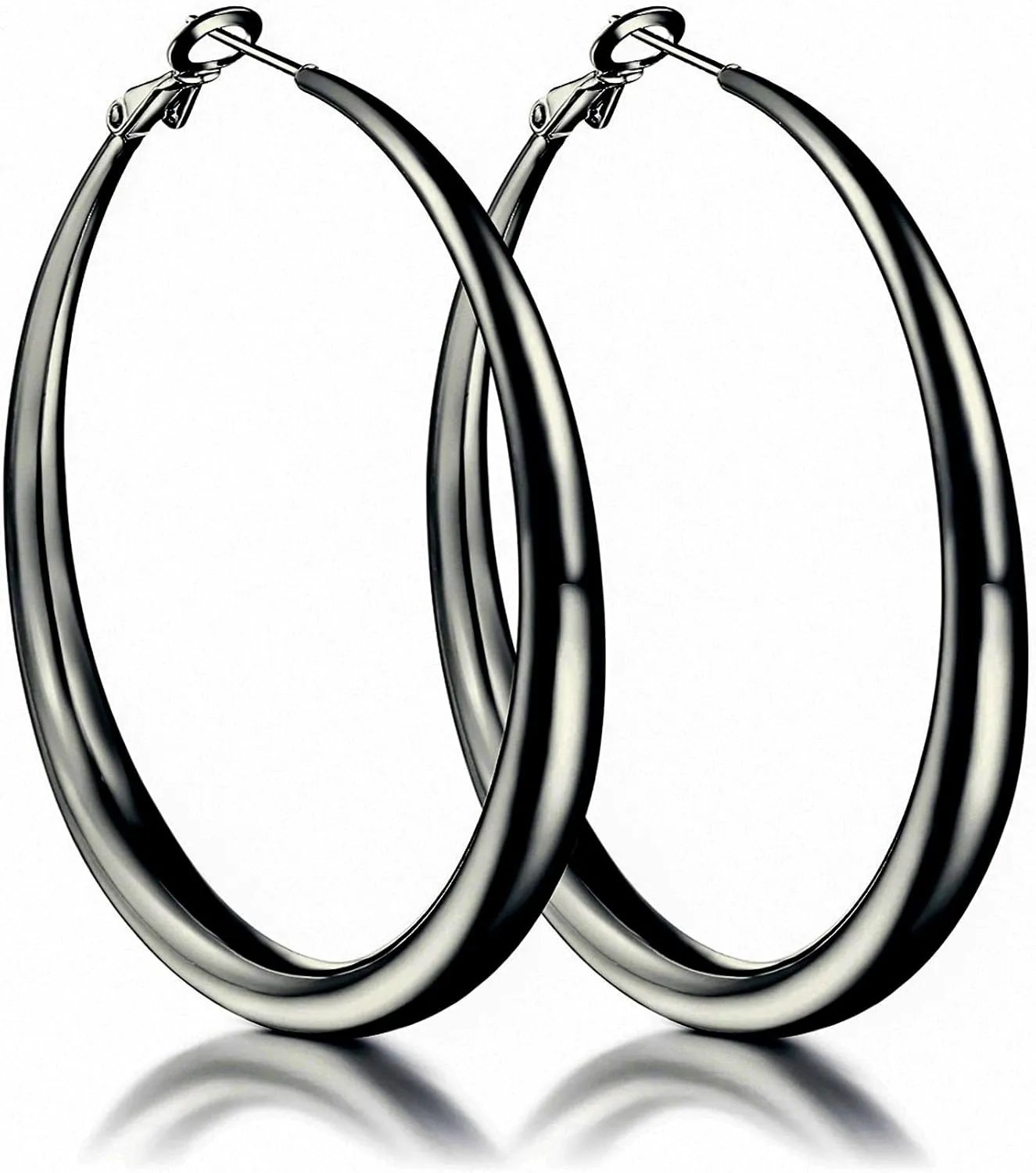 Sterling Silver Hoop Earrings for Women - Large Thick Hypoallergenic Big S925 Silver Earrings Jewelry