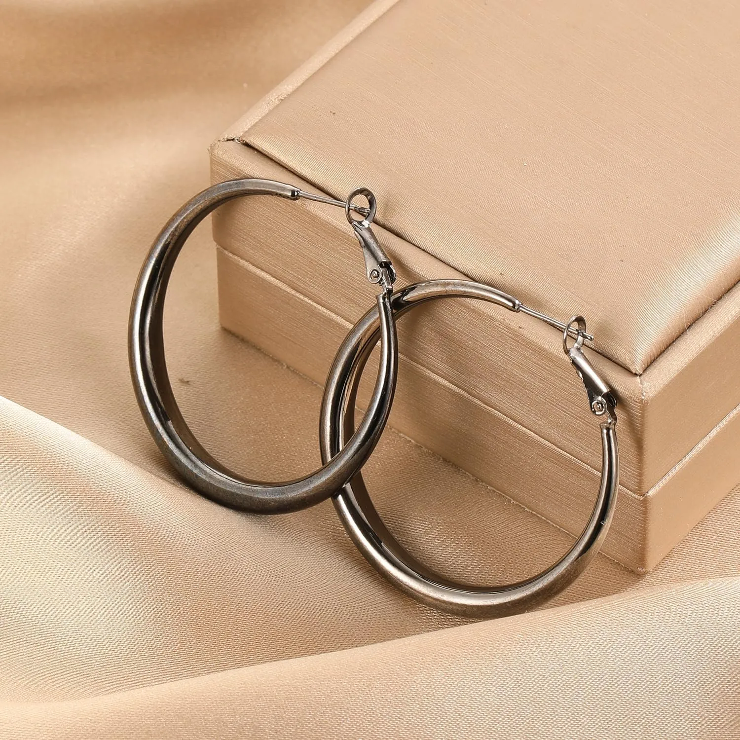 Sterling Silver Hoop Earrings for Women - Large Thick Hypoallergenic Big S925 Silver Earrings Jewelry