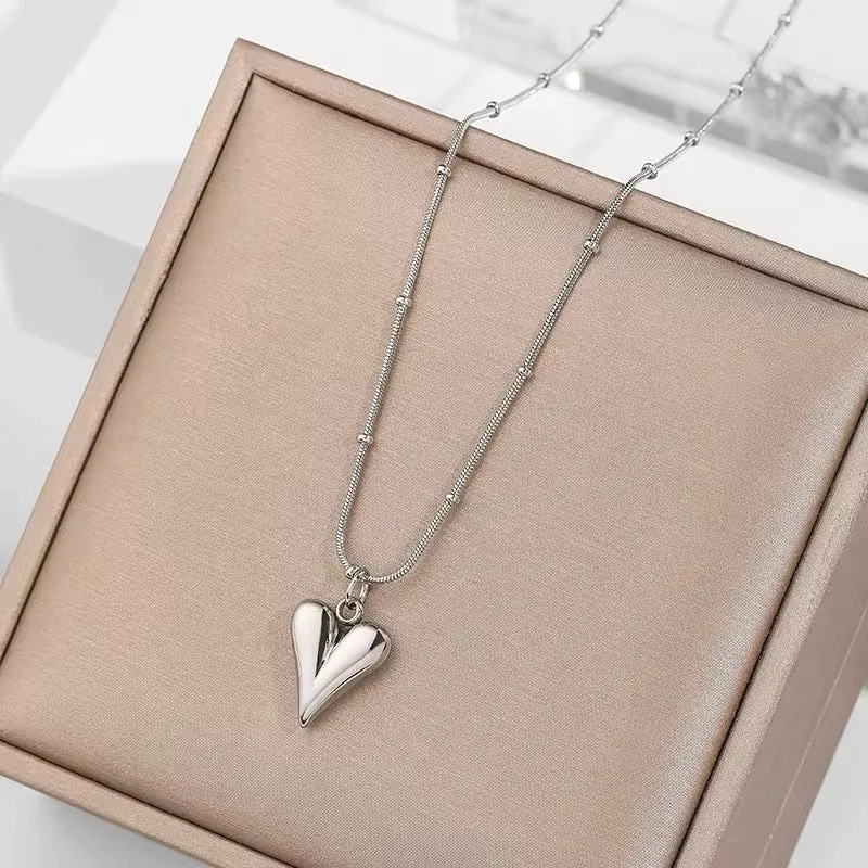 Temperament Minimalist Cute Heart Pendant Necklace