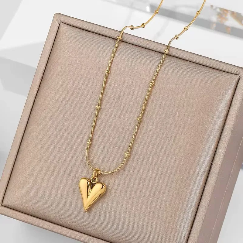 Temperament Minimalist Cute Heart Pendant Necklace