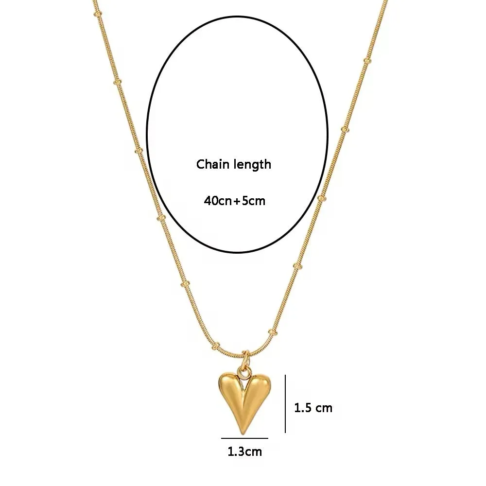 Temperament Minimalist Cute Heart Pendant Necklace