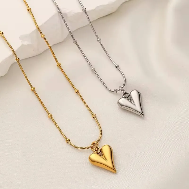 Temperament Minimalist Cute Heart Pendant Necklace