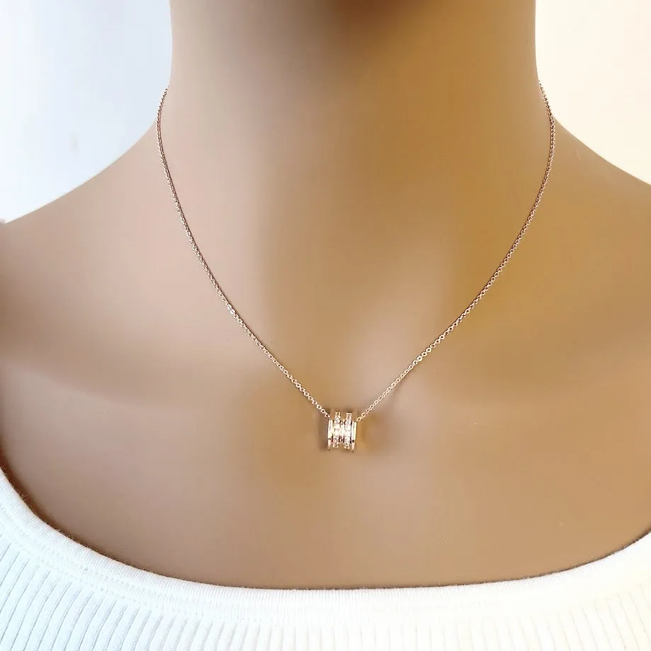 Tunnel Cubic Zirconia Necklace