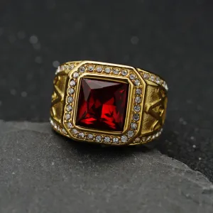 Vintage Gold-plated Gemstone Ring