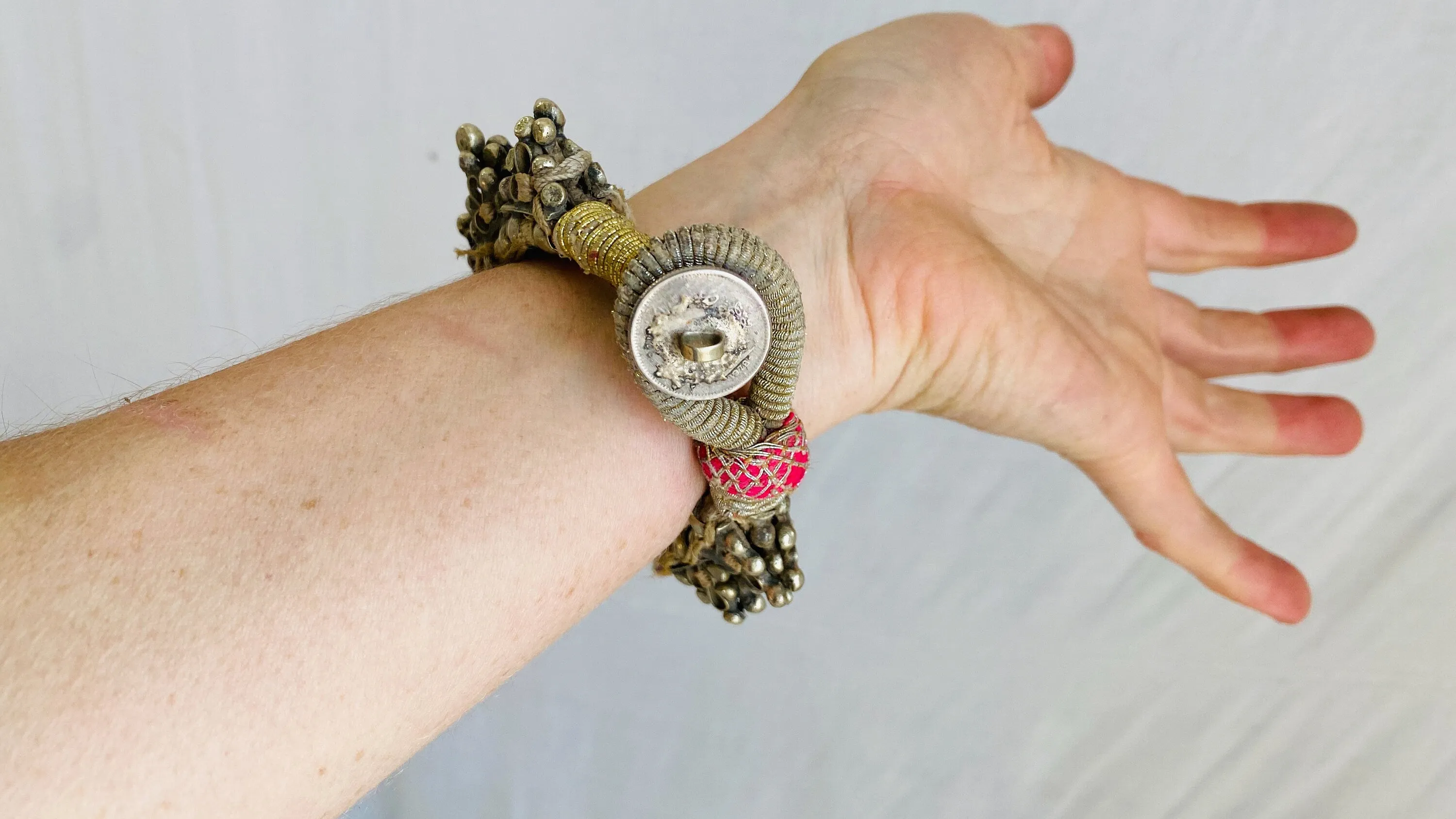 Vintage Tribal Bangle. Brass Kuchi.
